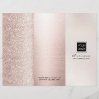 Salón de Belleza de Lujo Rosa Dorado Tri-plegable