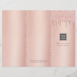 Lámina Salón De Belleza De Rosa De Oro Con Brujas Tradici