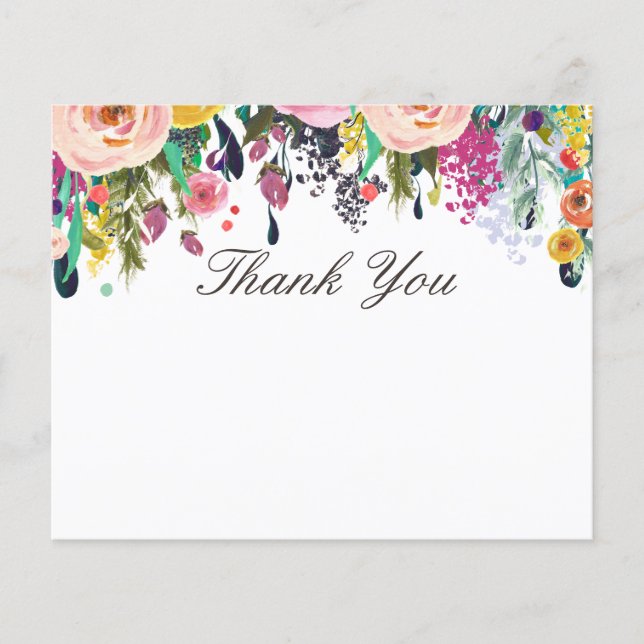 Lámina Salón De Belleza Floral Pintado Gracias Volador (Anverso)