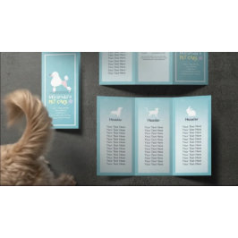 Lámina Salón de cultivo de mascotas con folletos trifásic