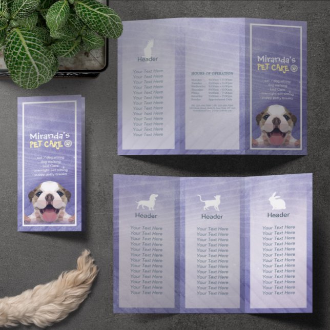 Lámina Salón de cultivo de mascotas con folletos trifásic (Subido por el creador)