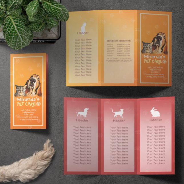 Lámina Salón de cultivo de mascotas con folletos trifásic (Subido por el creador)