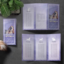 Lámina Salón de cultivo de mascotas con folletos trifásic