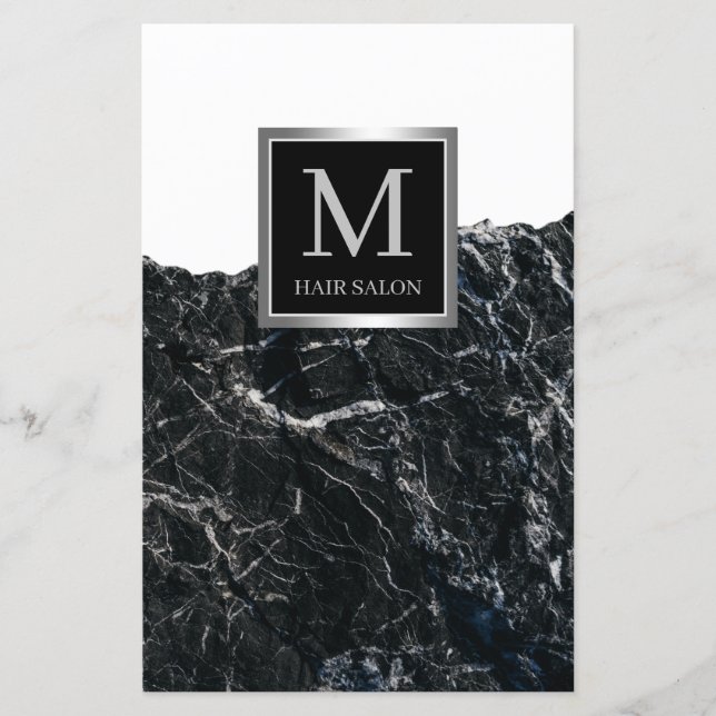 Lámina Salón de pelo elegante y negro plateado (Anverso)