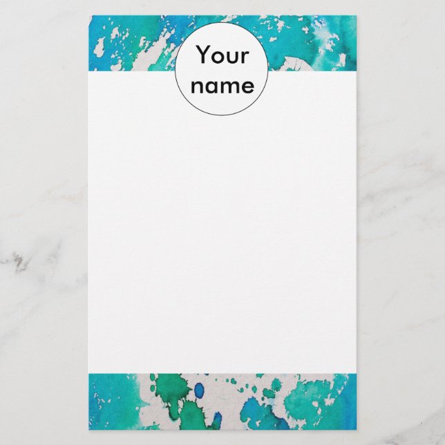 Lámina salpicaduras de color azul blanco (Anverso)