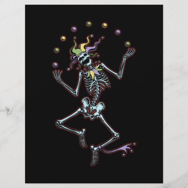 Lámina Saltando con Jester Skeleton (Anverso)