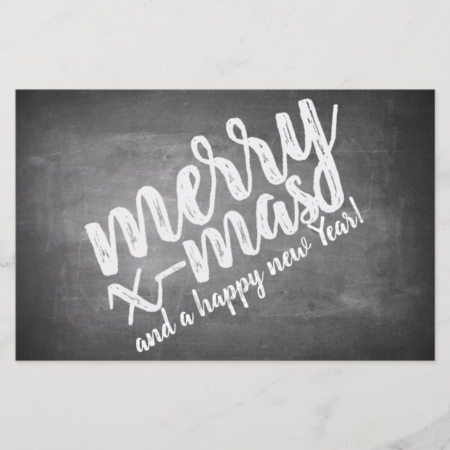 Lámina Saludos de Navidad en la Pizarra (Anverso)