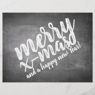 Lámina Saludos de Navidad en la pizarra de Chalk