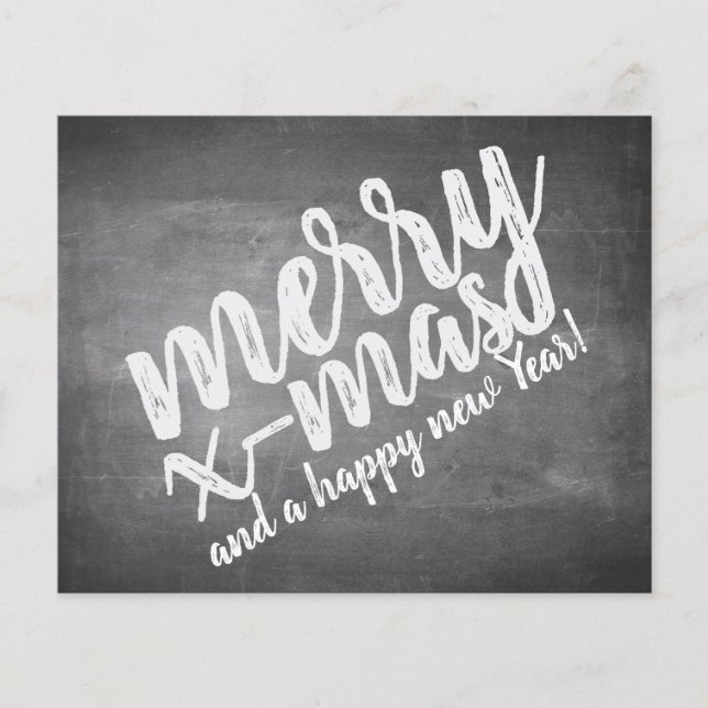 Lámina Saludos de Navidad en la pizarra de Chalk (Anverso)