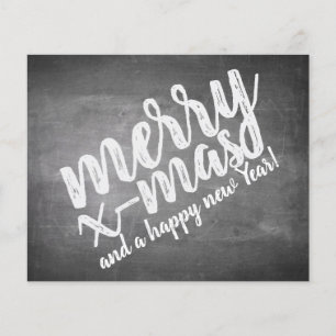 Lámina Saludos de Navidad en la pizarra de Chalk