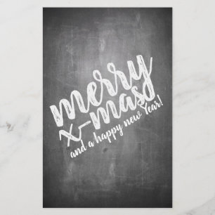 Lámina Saludos de Navidad en la pizarra de Chalk