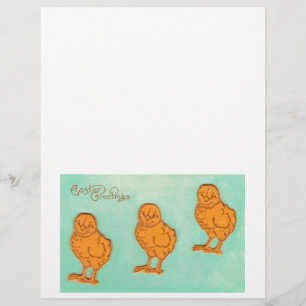 Lámina Saludos de Pascua Chicas Verde