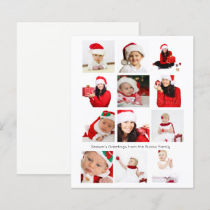 Lámina Saludos de Temporada Personalizados de Doce Fotos