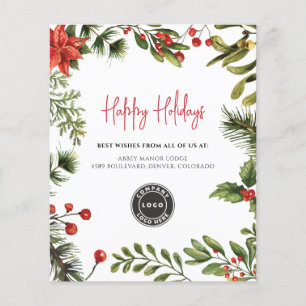 Lámina Saludos de vacaciones de los Navidades de logotipo