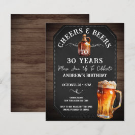 Lámina Saludos y cervezas presupuesto Fiesta por 30 años