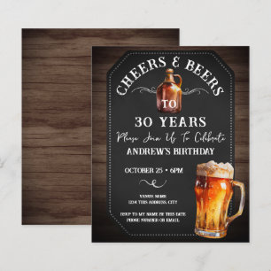 Lámina Saludos y cervezas presupuesto Fiesta por 30 años