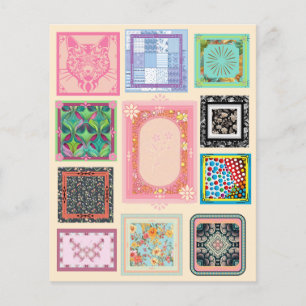 Lámina Sampler papel de cuadernillo con marcos en miniatu