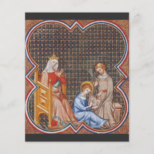 Lámina San Luis IX de Francia Patrono de Reyes Arte