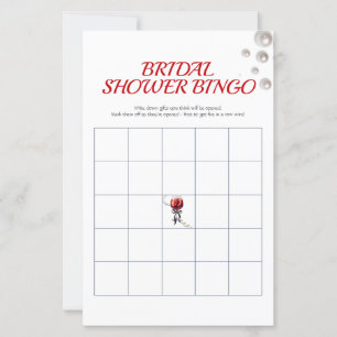 Lámina Sangria Bridal Shower Bingo