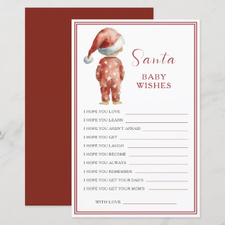 Lámina Santa Baby Christmas Wishes for Baby