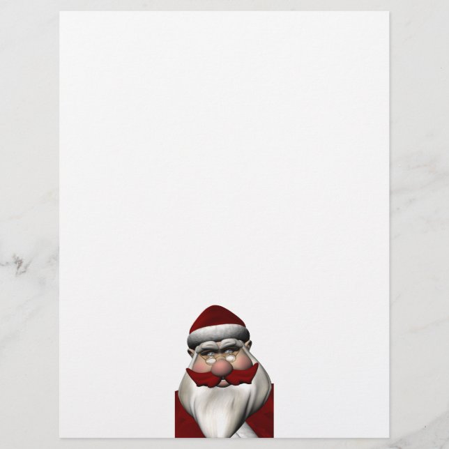 Lámina Santa Claus con bigote rojo (Anverso)