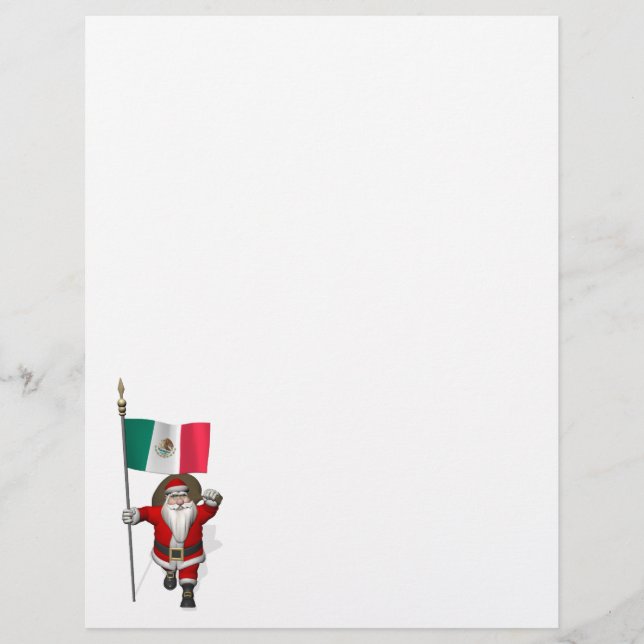 Lámina Santa Claus Con El Fin De México (Anverso)