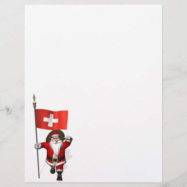 Lámina Santa Claus Con El Fin De Suiza (Anverso)
