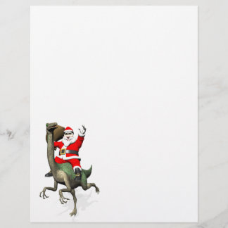 Lámina Santa Claus Montando En Gallimimus
