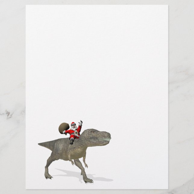 Lámina Santa Claus Montando En Trex (Anverso)