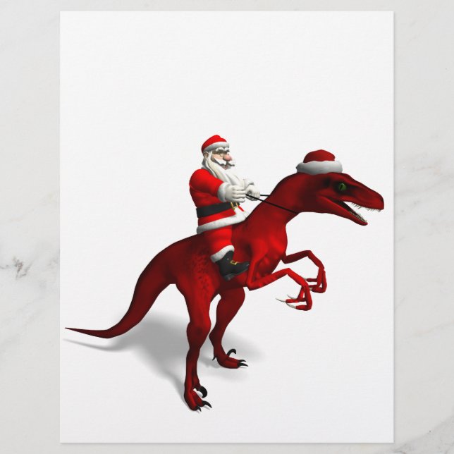 Lámina Santa Claus On Dino (Anverso)