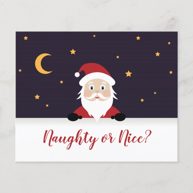 Lámina Santa Claus pide unas buenas o malas noches de Nav (Anverso)
