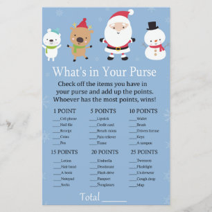 Lámina Santa Claus ¿Qué hay en tu juego de bolsos, bebé d