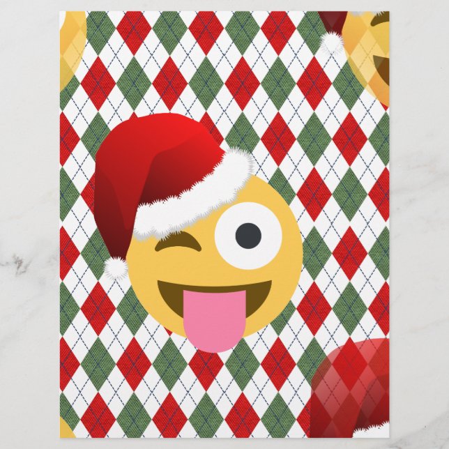 Lámina santa claus wink emoji (Anverso)