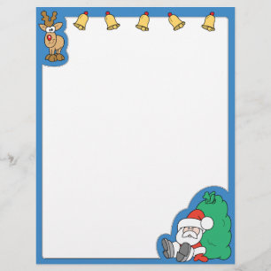 Lámina Santa Claus y Navidades de renos