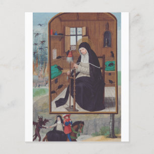 Lámina Santa Gertrudis de Helfta por Simon Bening