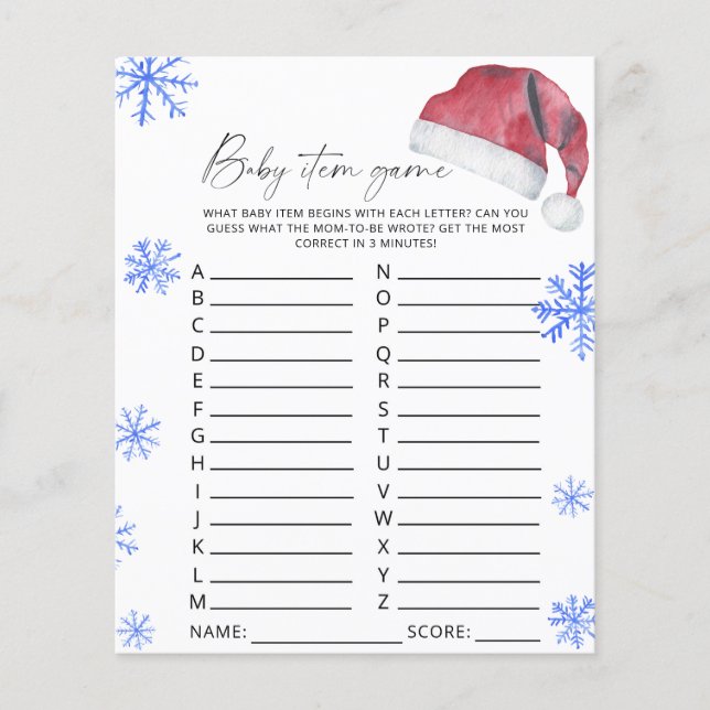 Lámina Santa hat - Juego de artículos para bebés (Anverso)