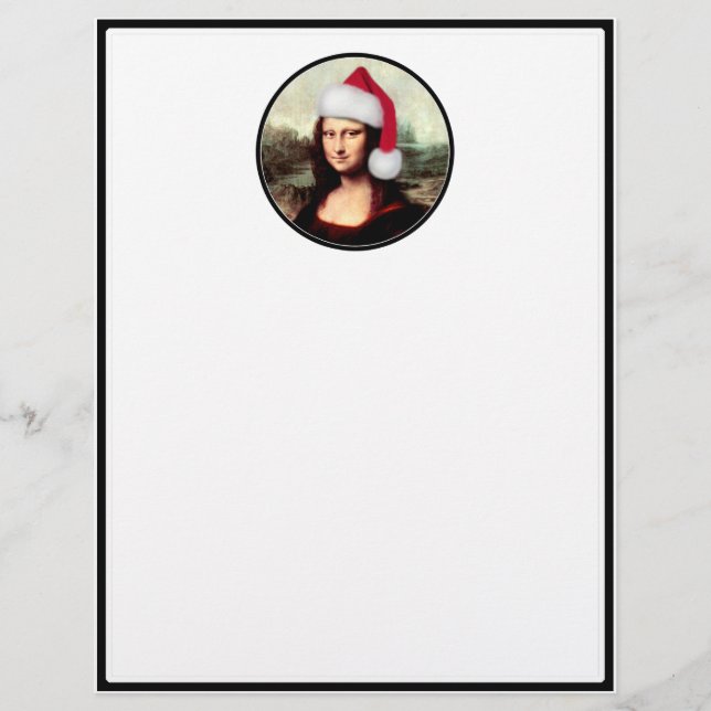 Lámina Santa Hat, Navidades de Mona Lisa (Anverso)