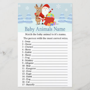 Lámina Santa, Rudolph Baby Animals Nombre Juego de la duc