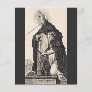 Lámina Santo Alberto del Grande y santo Thomas Aquinas
