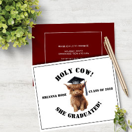 Lámina ¡Santo presupuesto! Invitación a graduación