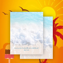 Lámina Scrapbook Sea Foam Blue Ocean Custom Paper