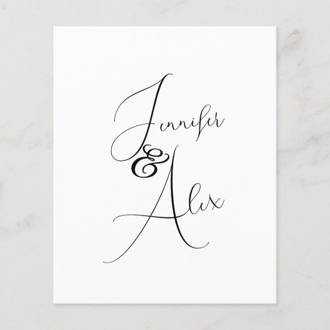 Lámina Script Minimalist Photo Collage Thank You Cards (Anverso)
