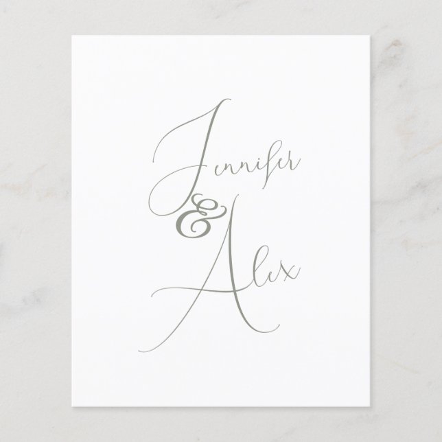 Lámina Script Minimalist Photo Collage Thank You Cards (Anverso)