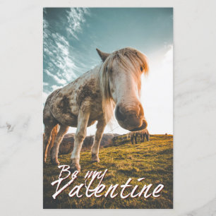 Lámina Sé mi San Valentín con aspecto de caballo V2.0