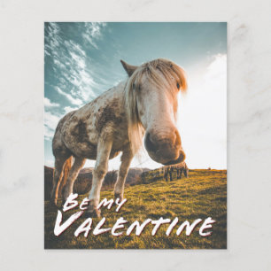 Lámina Sé mi San Valentín con caballo mirando