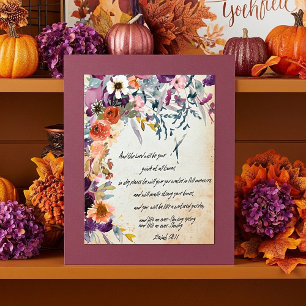 Lámina Sé tu guía, estampado floral de otoño