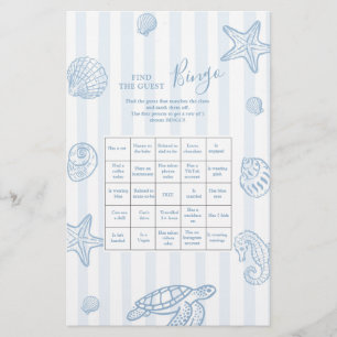 Lámina Sea You Soon Baby shower Encuentra al invitado Bin