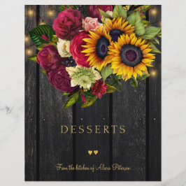 Lámina Secador de libros de cocina de guion dorado elegan