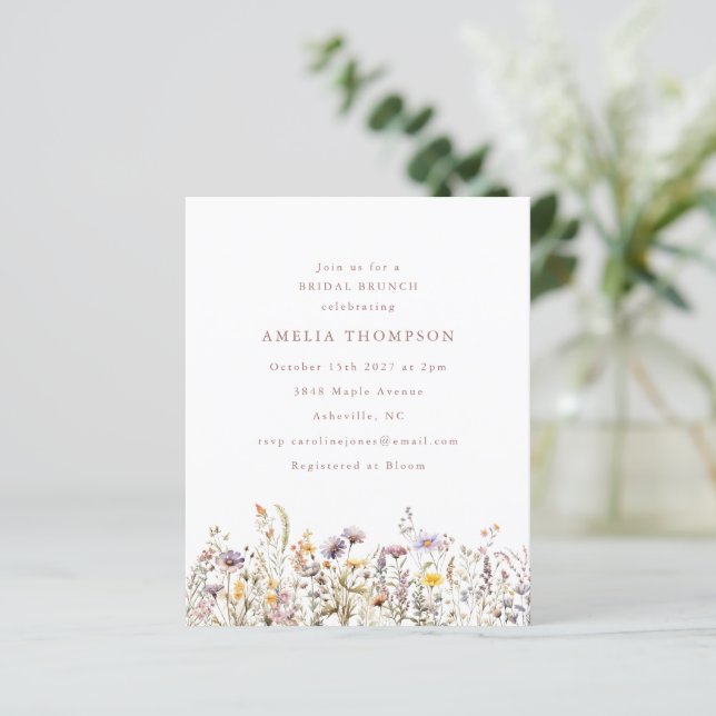 Lámina Secadora de novias fronteriza Purple con flores si (Anverso de pie)