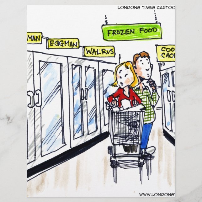 Lámina Sección de Comida Congelada de Morsa Divertido (Anverso)